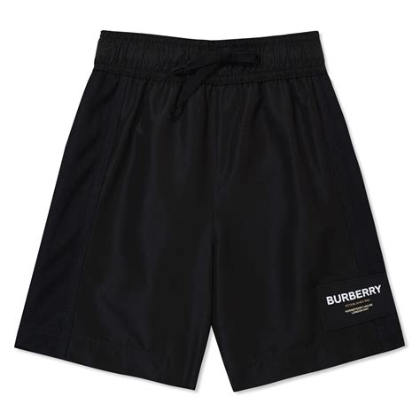 burberry sweatpants black embroidered logo|Burberry swim shorts men's sale.